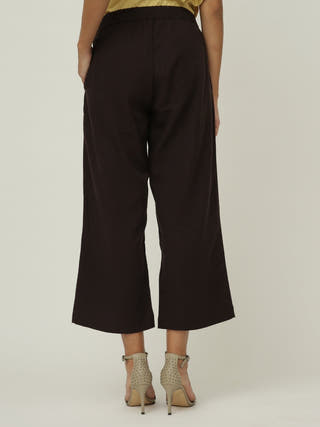 Solid Kimono Top with Wide Leg Pants Co-ord Set Saltpetre