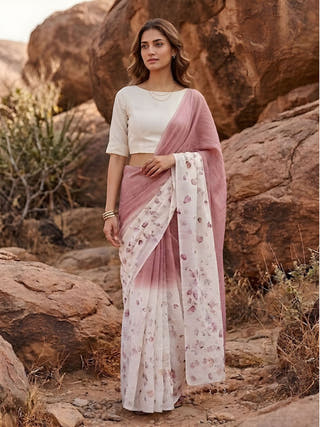 Roseate Mist Saree