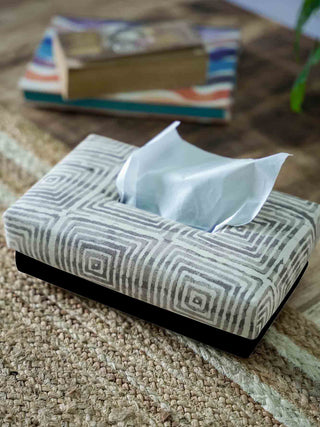 Bagru Hand Woven Tissue Box Home Yarn