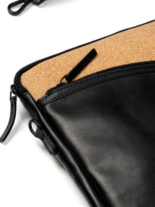 Acacia Vegan Leather Laptop Sleeve Black