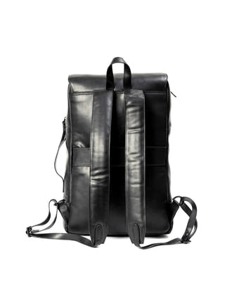 Arden Vegan Leather Bagpack Black