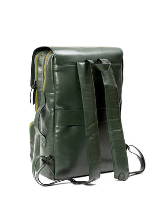 Arden Vegan Leather Bagpack Green