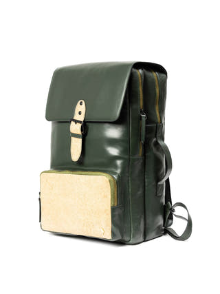 Arden Vegan Leather Bagpack Green