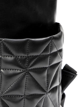 Black Noir Vegan Leather Bagpack