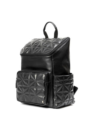 Black Noir Vegan Leather Bagpack
