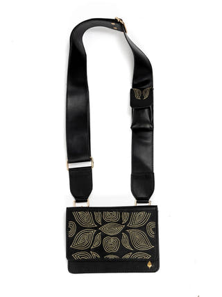 Lana Vegan Leather Sling Bag Black