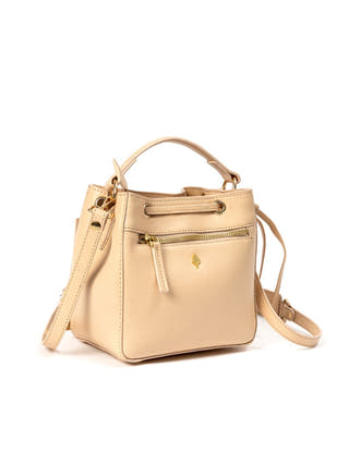 Nora Vegan Leather Sling Bag Almond