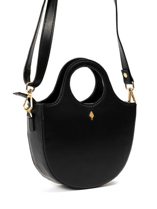 Savannah Vegan Leather Sling Black & Blue