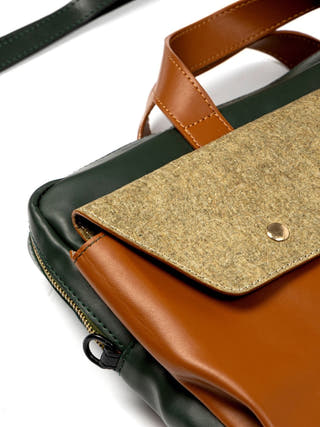 Willow Vegan Leather Laptop Sleeve Tan