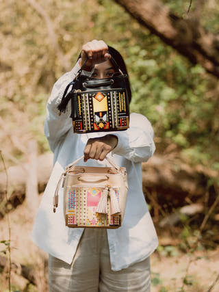 Nora Vegan Leather Sling Bag Black