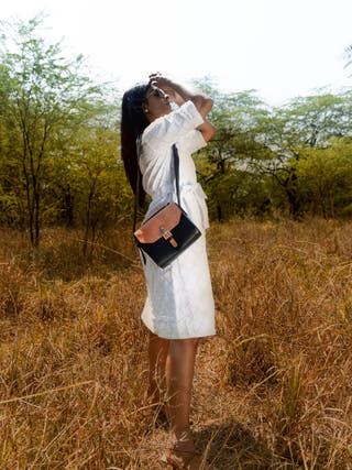 Juniper Vegan Leather Sling Bag Black