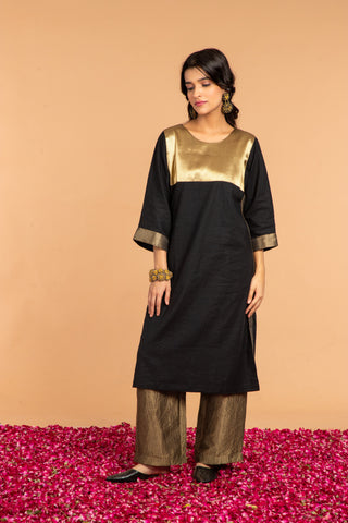 Metallic Yoke Dress Vasstram