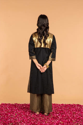 Metallic Yoke Dress Vasstram