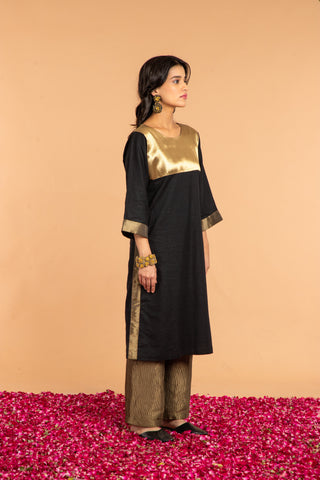 Metallic Yoke Dress Vasstram