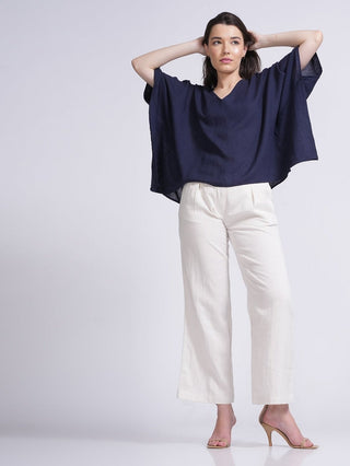 Women Linen Kaftan Top Saltpetre