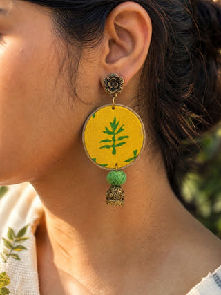Juhu Upcycled Handmade Textile Earring