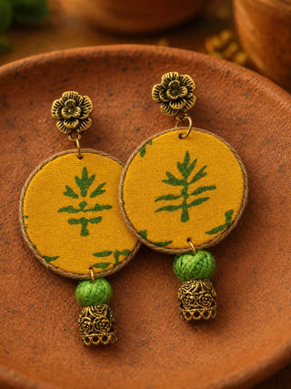 Juhu Upcycled Handmade Textile Earring