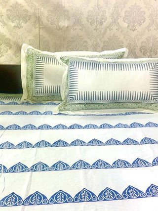 BUTA Exclusive Block Printed Bed Sheet Black Alankaran Designs