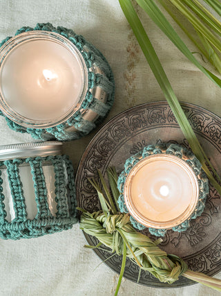 Rejuvenating Lemongrass Hand-Knotted Candle Jar One 'O' Eight Knots