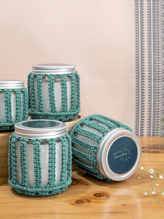 Rejuvenating Lemongrass Hand-Knotted Candle Jar One 'O' Eight Knots
