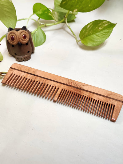 Neem Wood Comb with Dual Teeth GreenFootPrint
