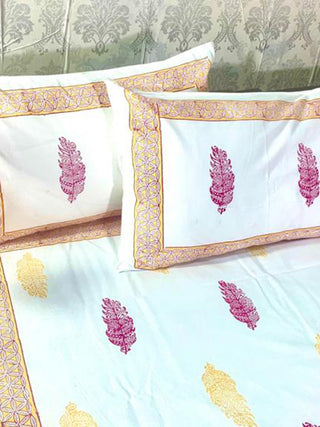 TRIBAL MOTIF Jaal Design Block Printed Bed Sheet Alankaran Designs