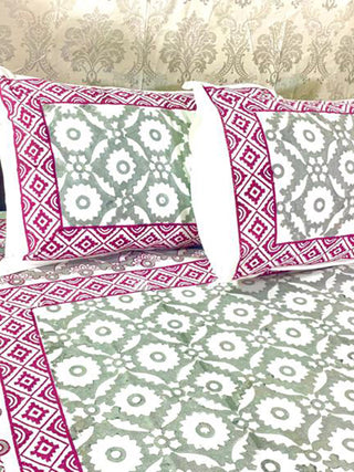 TRIBAL ELEPHANT  Motif Block Printed Bed Sheet Alankaran Designs