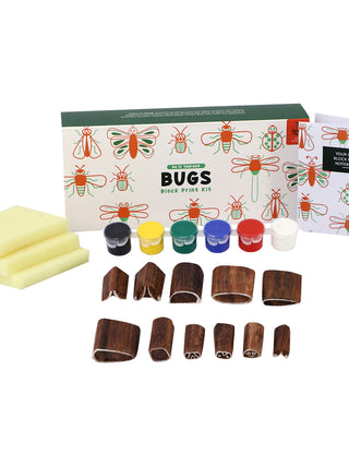 Handmade Block Prinitng DIY kit - Bugs POTLI a bag of wonders
