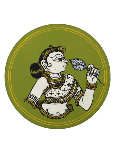 Handmade Indian Traditional  Ganjifa Fridge Magnets (Shishir) POTLI a bag of wonders