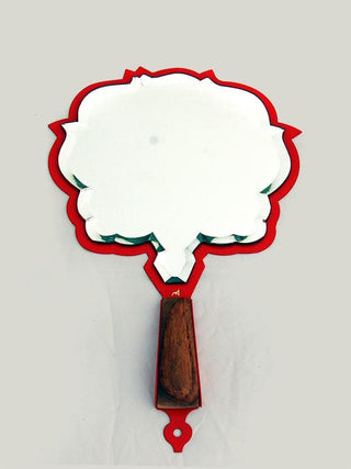  Roopdarshini Wall Mirror Red by Anantaya sold by Flourish