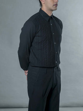THE LINES TALES Cording Shirt Black Anushé Pirani