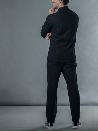 THE LINES TALES Cording Shirt Black Anushé Pirani