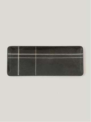 Tangram Bidri Lakeer Rectangular Tray Anantaya