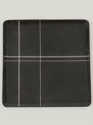 Tangram Bidri Lakeer Square Tray Anantaya