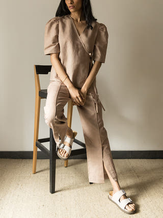Puff Sleeve Wrap Top Anushé Pirani
