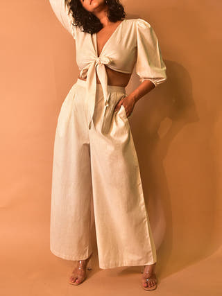 Amara Linen Pants Why So Blue