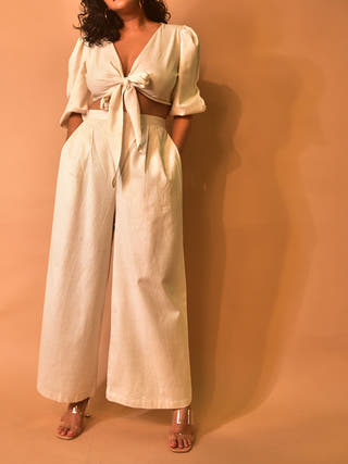 Amara Linen Pants Why So Blue