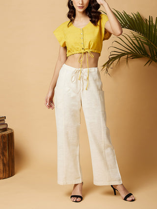 KOLI Gardenia Drawstring Pants White Arras