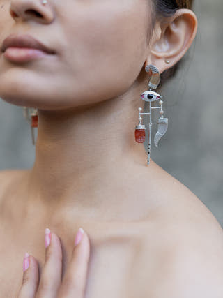 PICHWAI Cow Horn Earrings Baka