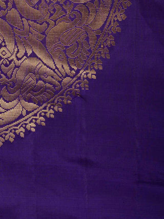 Smoked Aubergine Silk Saree Purple With Blouse Piece Bindu Giri