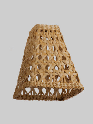 Banana Bark Hexagonal Weave Lamp Shade Natural Greenkraft