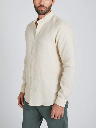 Origin Mandarin Collar Shirt Beige B Label