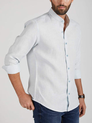 Origin Mandarin Collar Shirt Light Blue B Label