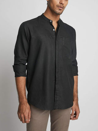 Reflect Round Collar Shirt Black B Label