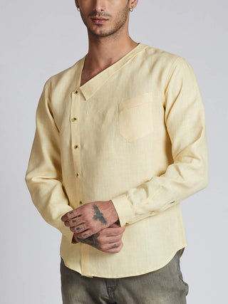 Delta Asymmetric Shirt Yellow B Label