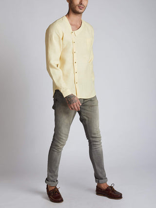 Delta Asymmetric Shirt Yellow B Label