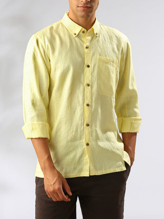 Aspen Button down Shirt- Yellow B Label