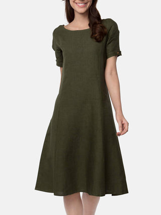 Twilight Calf Length Dress Olive B Label