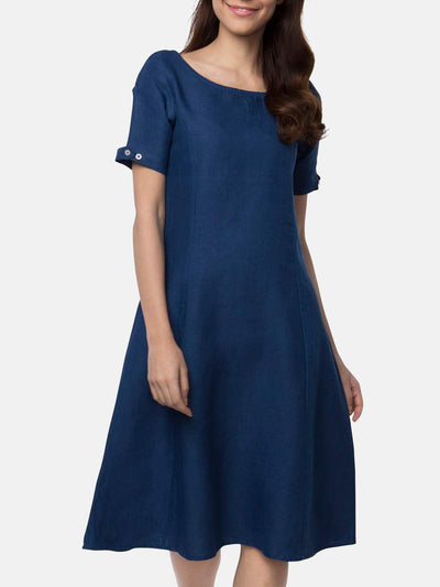 Twilight Calf Length Dress Navy Blue B Label