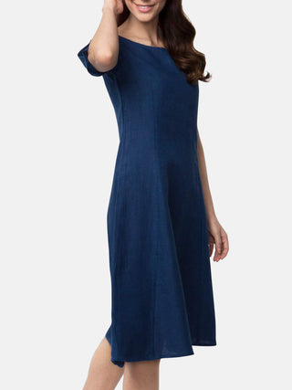 Twilight Calf Length Dress Navy Blue B Label